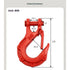 Winch Hook-3/8" Clevis Slip Hook with Safety Latch & Winch Cable Hook Stopper, Grade Forged Steel  Work for Winch Rope, ATV, UTV, Off Road Vehicle, Red