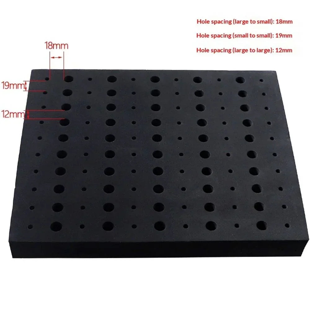 Router Bit Storage Inserts for 110 Bits, 50PCS 1/2" and 60PCS 1/4" Shank Router Bits, Routers Bit Holder, Bits Organizer with High Density Foam, Fits Toolbox, Drawer, Workstation