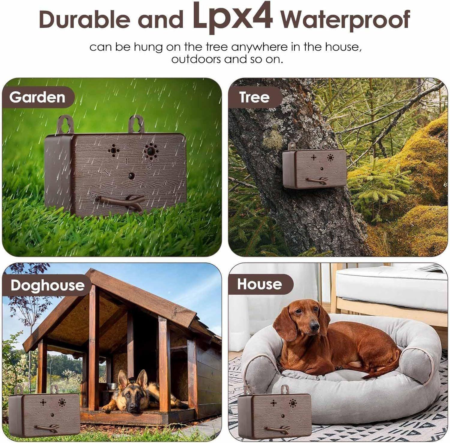 Anti Barking Device for Dogs, Sonic Bark Deterrents, 50 FT Ultrasonic Dog Barking Control Device, （Mocha Brown）