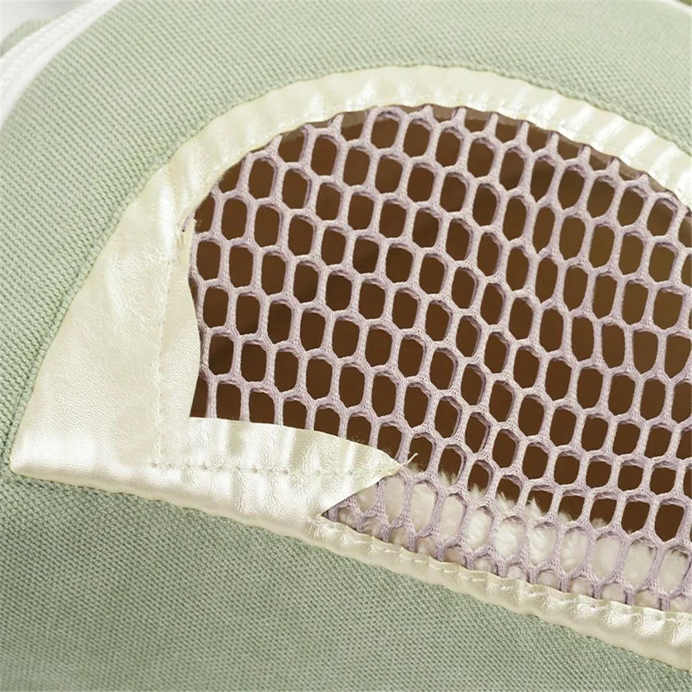 Hamster Carrier Guinea Pig Carrier Bag Small Animal Sugar Glider Pouch Gerbil Hedgehog Portable Travel Carrier Outdoor Hangbag Flying Squirrel Rat Carrier （matcha green）