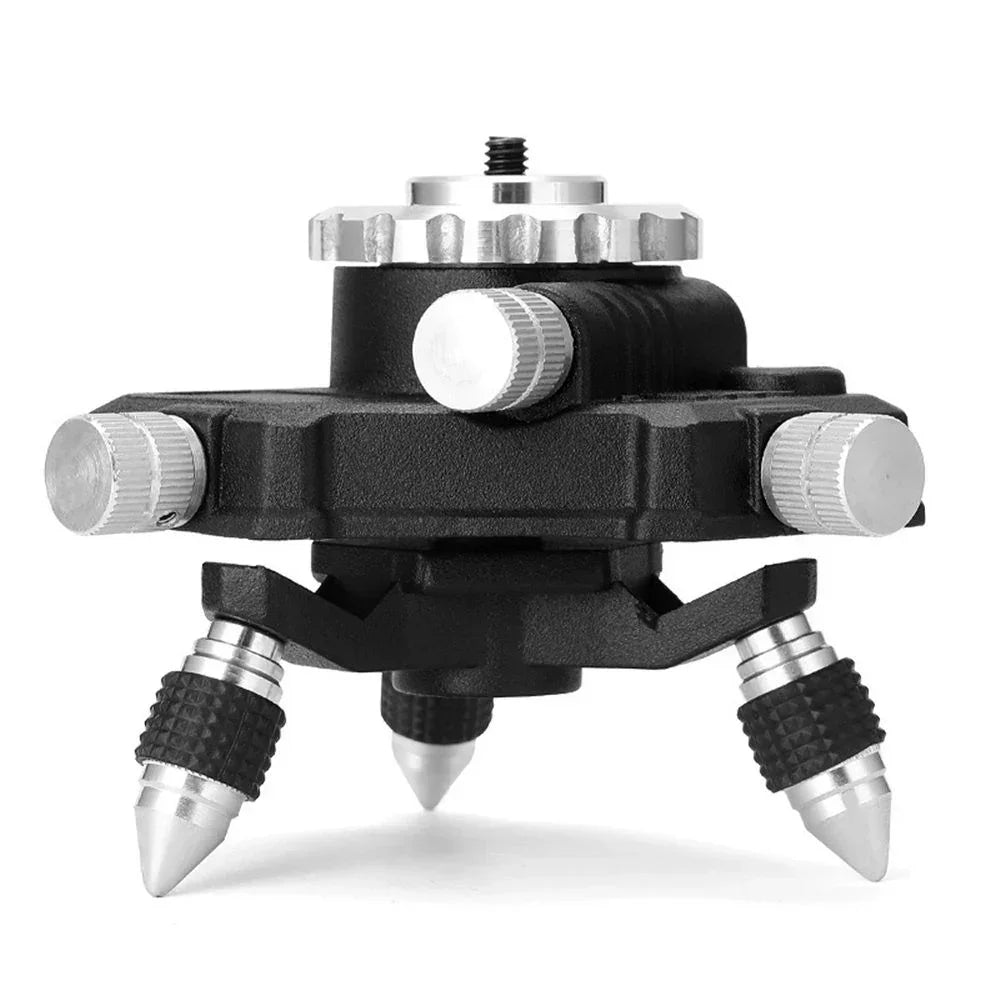 Laser Level Adapter Micro-adjust Fine Metal 360-Degree Rotating Base Tripod Connector, Standard 1/4 "-20 Male Thread Compatible with most Laser Level Devices