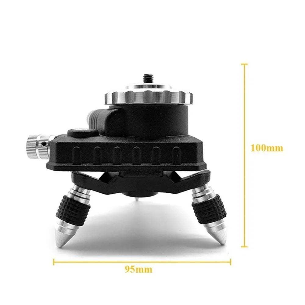 Laser Level Adapter Micro-adjust Fine Metal 360-Degree Rotating Base Tripod Connector, Standard 1/4 "-20 Male Thread Compatible with most Laser Level Devices