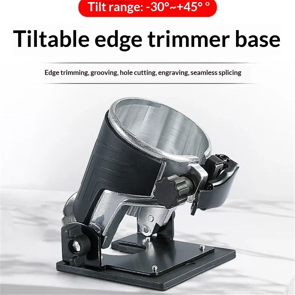 3709 370 Compact Router Tilt Base 90*90mm  Angle Router Base Trimmer Protective Base Woodworking Accessories for Groove Cutting Jig Templates