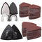 104Pcs Oscillating Tool Detail Sanding Pads Kit 2Pcs Triangle Sanding Pads and 2Pcs Finger Sanding Pad 100Pcs Multitool Sandpaper Grit Fit for Finishing Wood Sanding Plaster