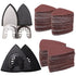 104Pcs Oscillating Tool Detail Sanding Pads Kit 2Pcs Triangle Sanding Pads and 2Pcs Finger Sanding Pad 100Pcs Multitool Sandpaper Grit Fit for Finishing Wood Sanding Plaster