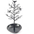 Jewelry Tree Necklace Earring Holder Modern Cute Bird Jewelry Stand for Women Girls Teen,with Tray Antique Rack Tower Decoration, Black (oniy box)
