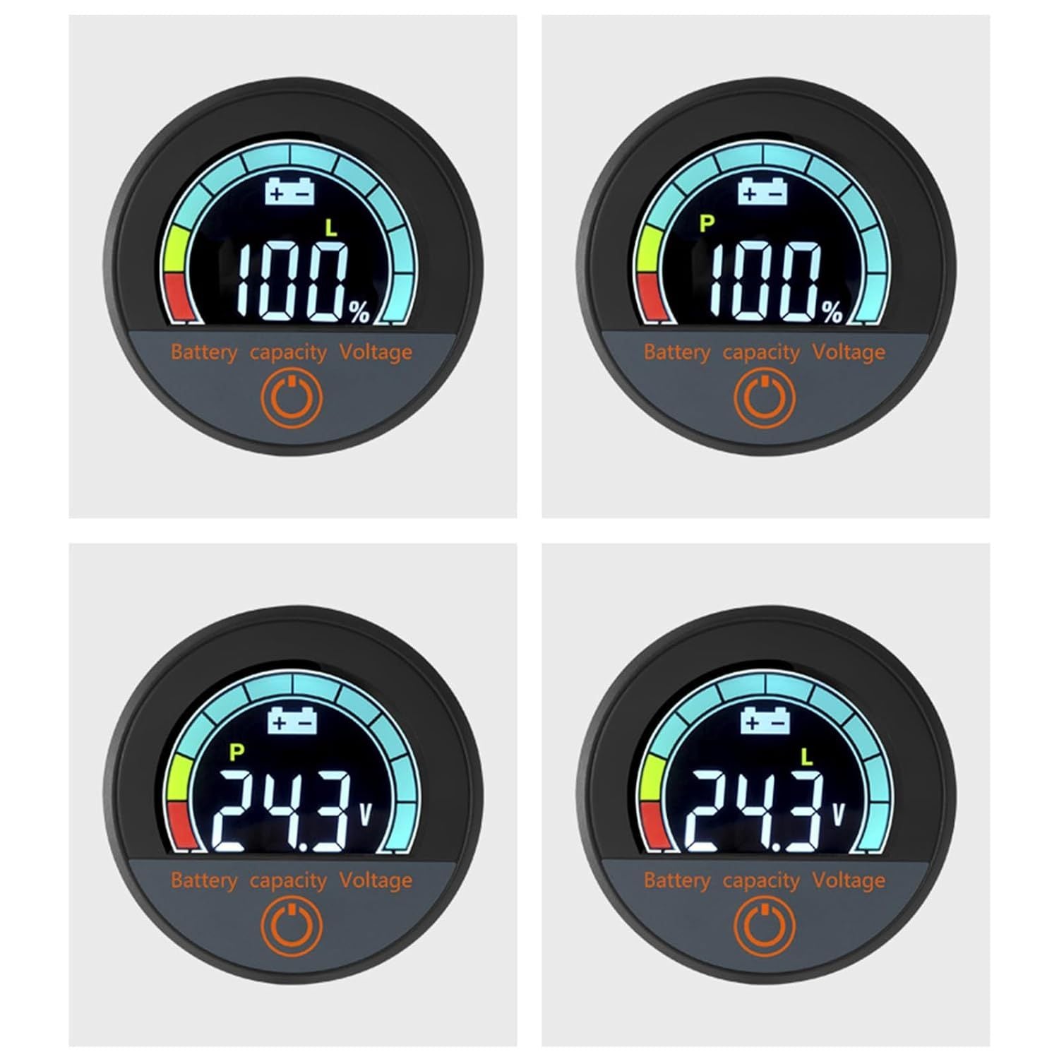 LCD Digital Voltmeter 8-100V Two Wire Voltage Meter Universal VoltTester Panel VoltGauge VoltmetreMonitor
