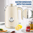 Electric Kettle, 1.7L Stainless Steel Tea Kettle with Temperature Gauge, Water Boiler with LED Light, BPA-Free, Auto Shut-Off