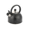 Whistling Kettle 2.5L Tea Pot Fast Boiling with Handle,Stainless Steel, Stovetop Kettle for Camping Dorm Outdoor Kitchen , Black
