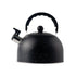 Whistling Kettle 2.5L Tea Pot Fast Boiling with Handle,Stainless Steel, Stovetop Kettle for Camping Dorm Outdoor Kitchen , Black