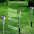 Solar Lights Outdoor Waterproof, Stainless Steel LED Landscape Lighting Outdoor Solar Lights for Outside -12 Pack ( Multicolor )