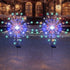 Solar Garden Lights Solar Lights Outdoor Waterproof 2 Pack Solar Powered Firework Stake Lights 120 LED Solar Outside (Colorful)