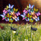 Solar Garden Lights Outdoor Waterproof Decorative Solar Lights New Upgraded 2 Pack with 44 LED 34 Butterfly Solar Lights