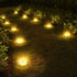 Solar Ground Lights,10 Pack 8 LED Solar Lights Outdoor IP68 Waterproof Solar Disc Lights In-Ground Landscape Lighting (Warm White)