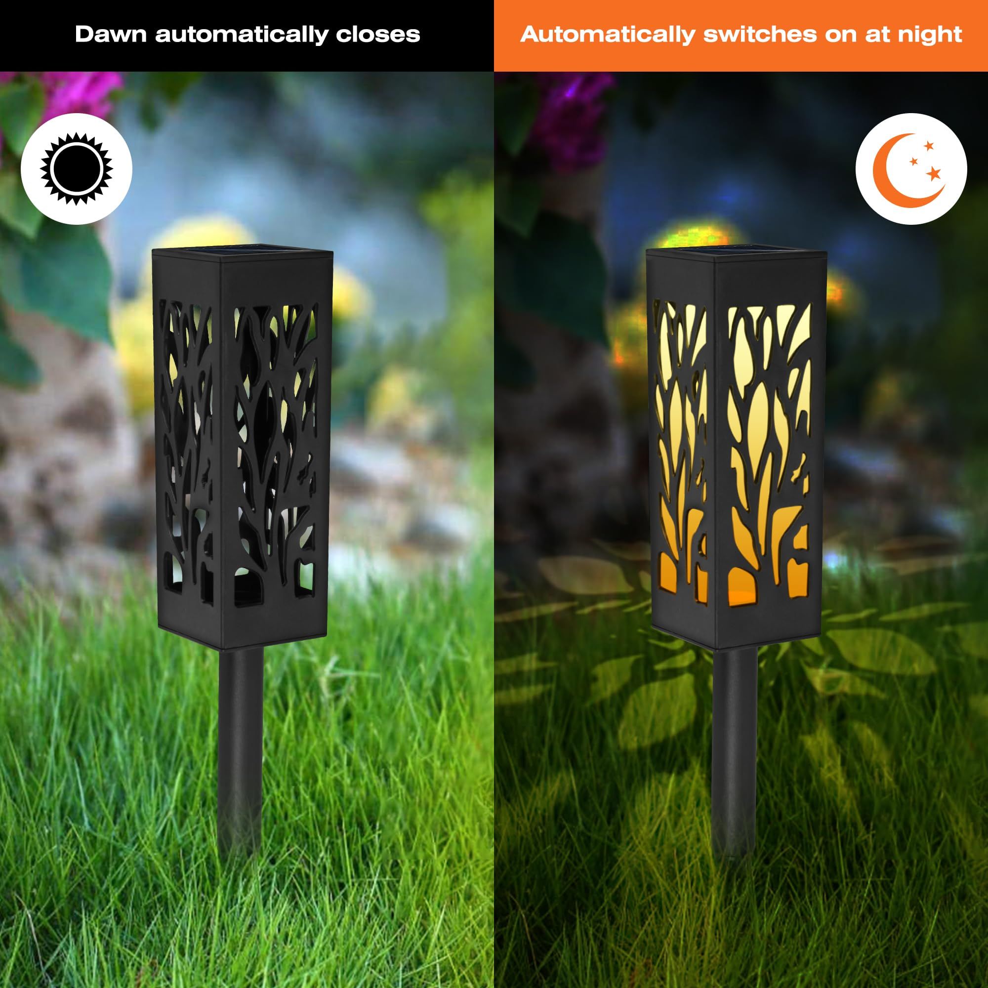 8Pack Solar Pathway Lights Outdoor,Solar Lights Outdoor Waterproof,Solar Lights for Outside Garden,Solar Landscape Lights