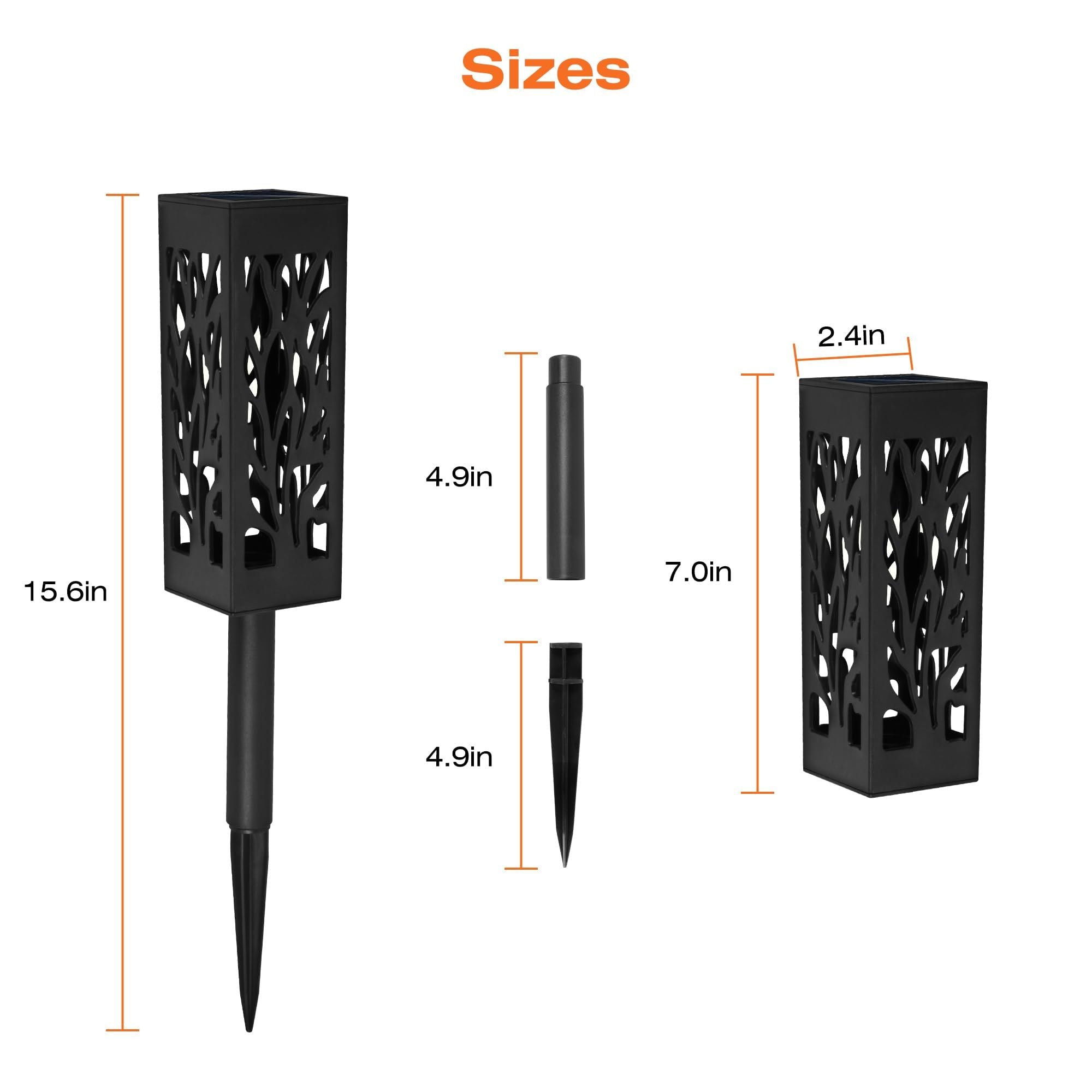 8Pack Solar Pathway Lights Outdoor,Solar Lights Outdoor Waterproof,Solar Lights for Outside Garden,Solar Landscape Lights