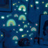 Wall Sticker Rainbow Sticker Luminous 3D Wallpaper Glow in The Dark Heart Shape Cartoon Wall Paper for Kids Room Living Room