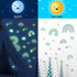 Wall Sticker Rainbow Sticker Luminous 3D Wallpaper Glow in The Dark Heart Shape Cartoon Wall Paper for Kids Room Living Room