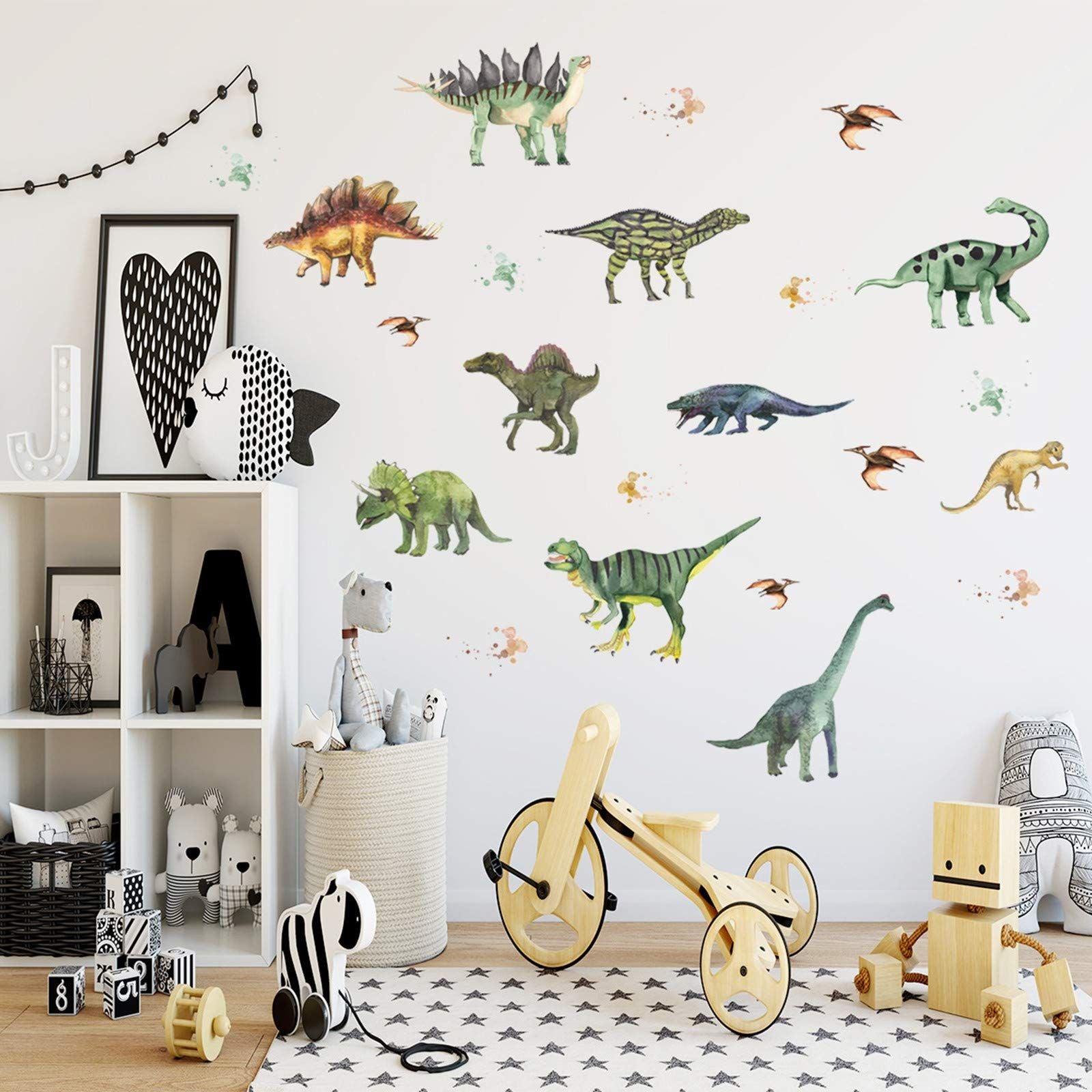 3D Wall Stickers Animal Dinosaur Wall Decals into Children's Room Vinyl Home Decoration Funny Cartoon Wallpaper Art Sticker