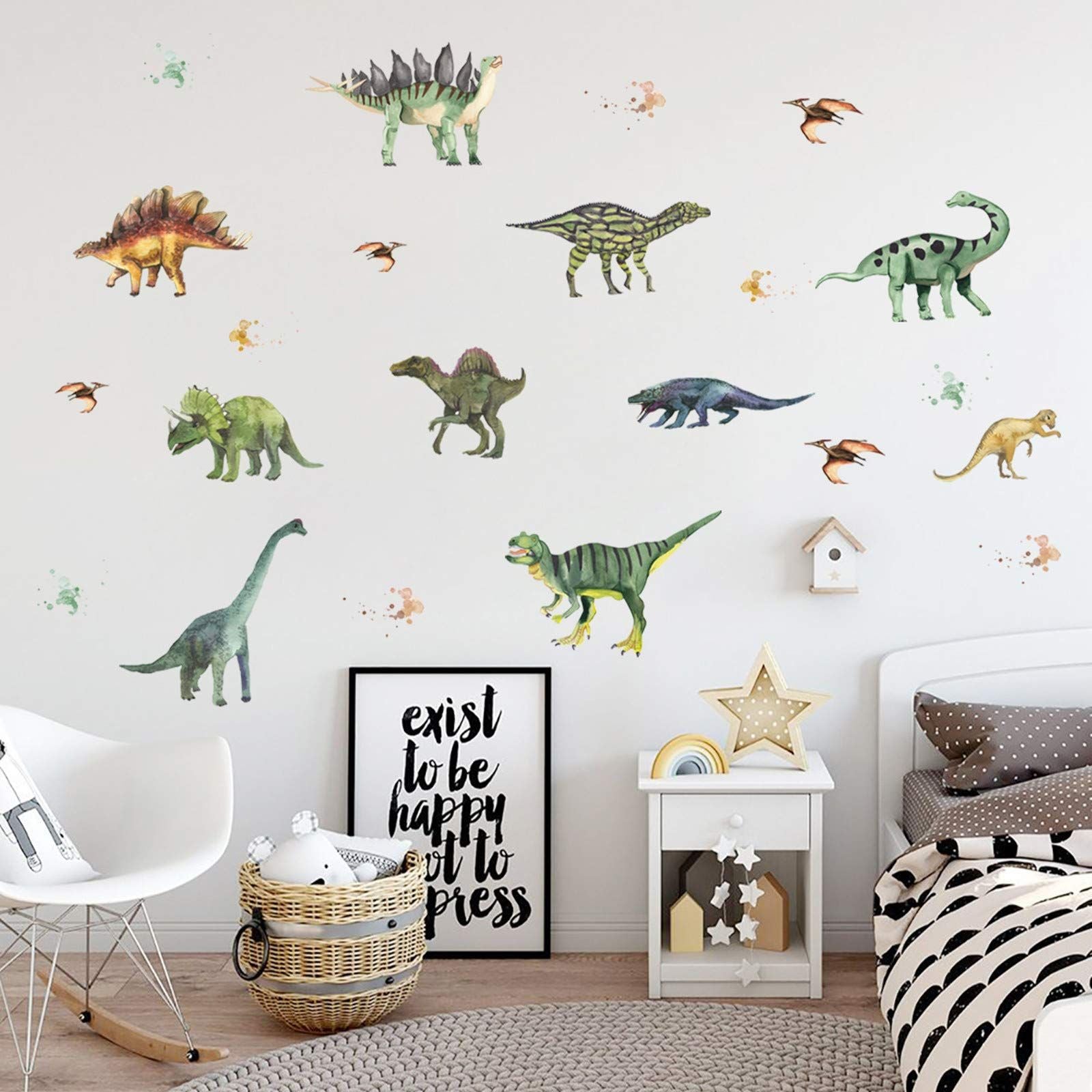 3D Wall Stickers Animal Dinosaur Wall Decals into Children's Room Vinyl Home Decoration Funny Cartoon Wallpaper Art Sticker