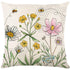 Floral Pillow Covers 18x18 inch Set of 4 Yellow Bee Honey Pillow Cases Spring Summer Decorative Cushion Covers for Couch Sofa
