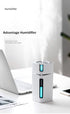 Mini Neon Humidifier - 300mL USB Quiet Ultrasonic Air Moisturizer for Desk, Car, Office, etc. - 2 Mist Modes, Multiple Colors