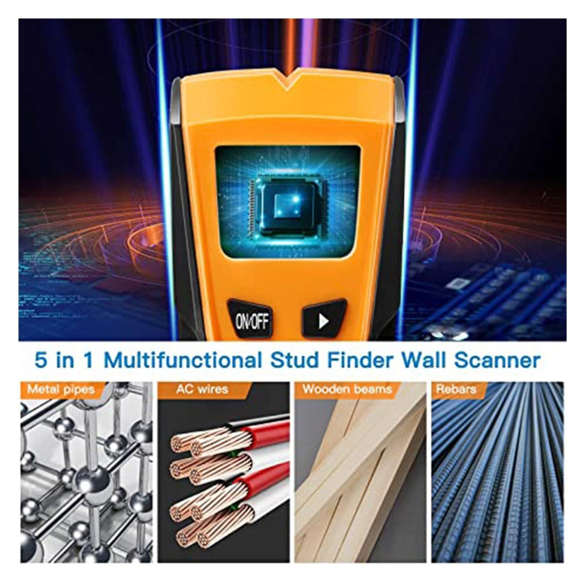 Stud Finder Wall Scanner Stud Finder Wall Detector Electronic Stud Sensor Wall Scanner Multi-Function Wall Stud Sensor Detector