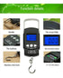 Fishing Scale Backlit LCD Screen, Portable Electronic Balance Digital Fish Hook Hanging Scale with Measuring Tape Ruler