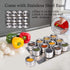 Upgrade Magnetic Spice Jars 12pcs with Wall Mounted,Stainless Steel Spice Tins with Lid and Small Holes for Sprinkle Rust