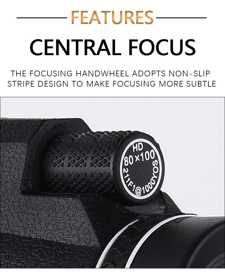 80x100 High Powered Monocular Telescope for Smartphone, Compact & Portable High Definition Monocular for Adults
