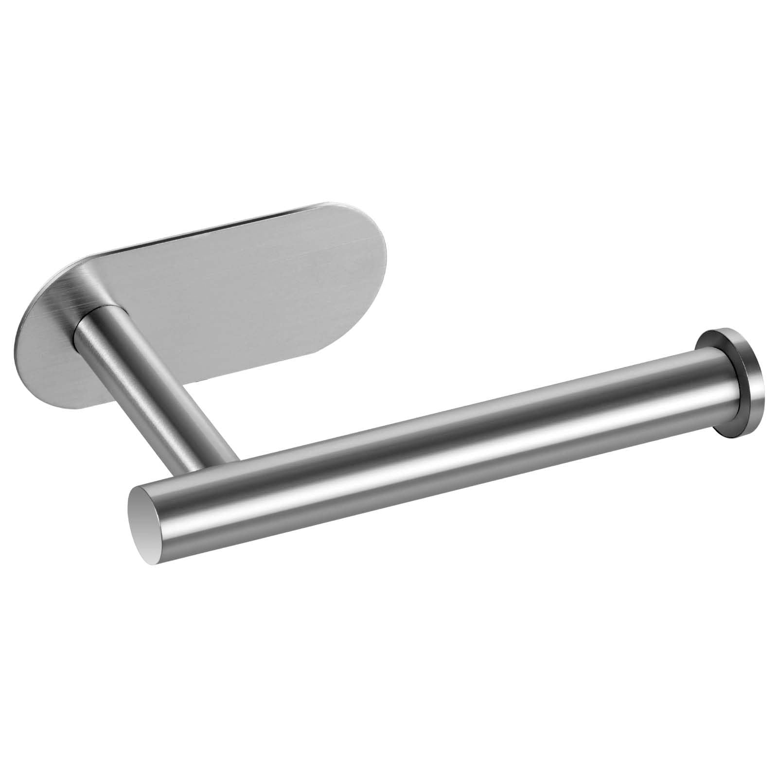Toilet Paper Holder,Brushed Nickel,Wall Mount, Upgraded Adhesive Toilet Roll Holder,no Drilling,Bathroom Washroom