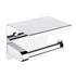 Toilet Paper Holder - Toilet Paper Roll Holder with Shelf, Adhesive No Drilling or Wall Mounted with Screws for Bathroom