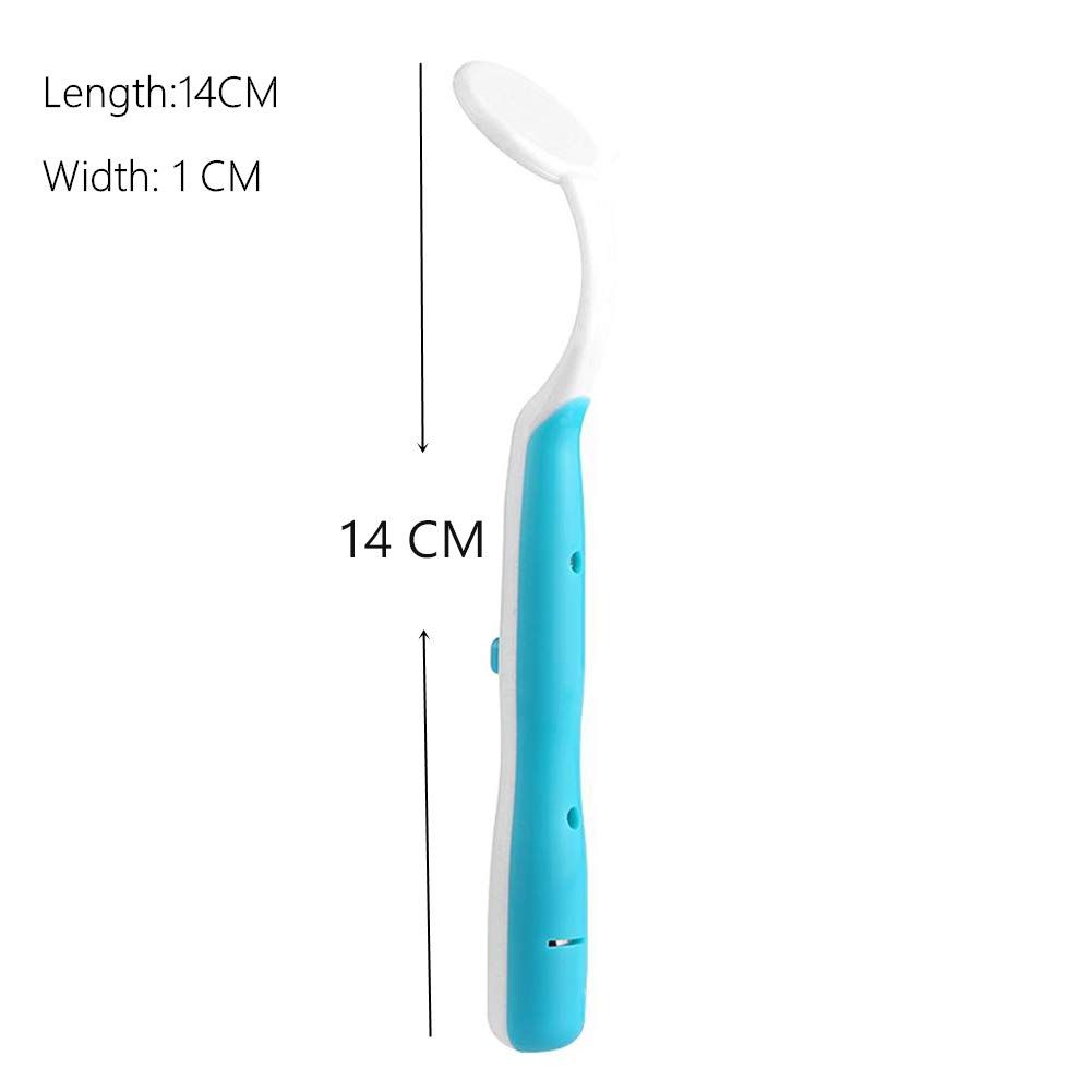 1Pcs Dental Mirror with Light Tool LED Lighted Teeth Inspection Mirror Anti Fog Curve Angle Dentist Oral Care Tool