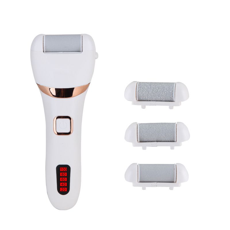 Electric Foot File Callus Remover, Rechargeable Pedicure Tools Foot Care Kit, Callus Remover for Feet with 3 Roller Heads