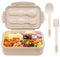 Bento Box for Adults and Kids - Portable, Lightweight, Easy to Carry Meal Holder with Spoon & Fork, Durable, Leak-Proof