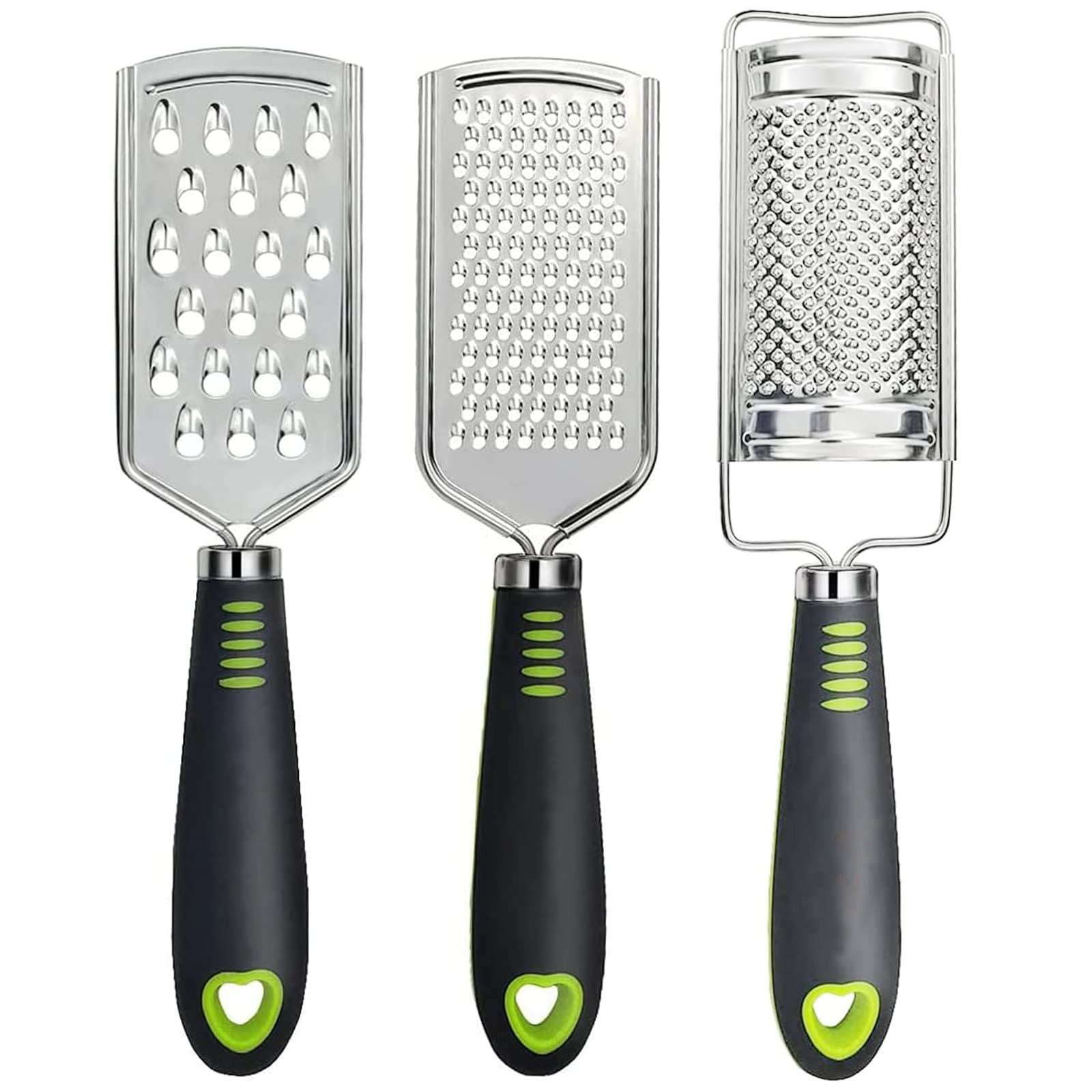3pcs Cheese Grater Set Lemon Grater, Kitchen Food Grater for Parmesan Cheese, Ginger, Garlic, Nutmeg, Fruits, Vegetables