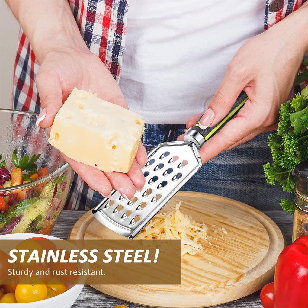3pcs Cheese Grater Set Lemon Grater, Kitchen Food Grater for Parmesan Cheese, Ginger, Garlic, Nutmeg, Fruits, Vegetables