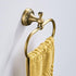 Brass Closed Towel Ring with Wall Mount Angle Heavy Duty Hand Towel Bar Lavatory Hand-Towel Ring Brass Material