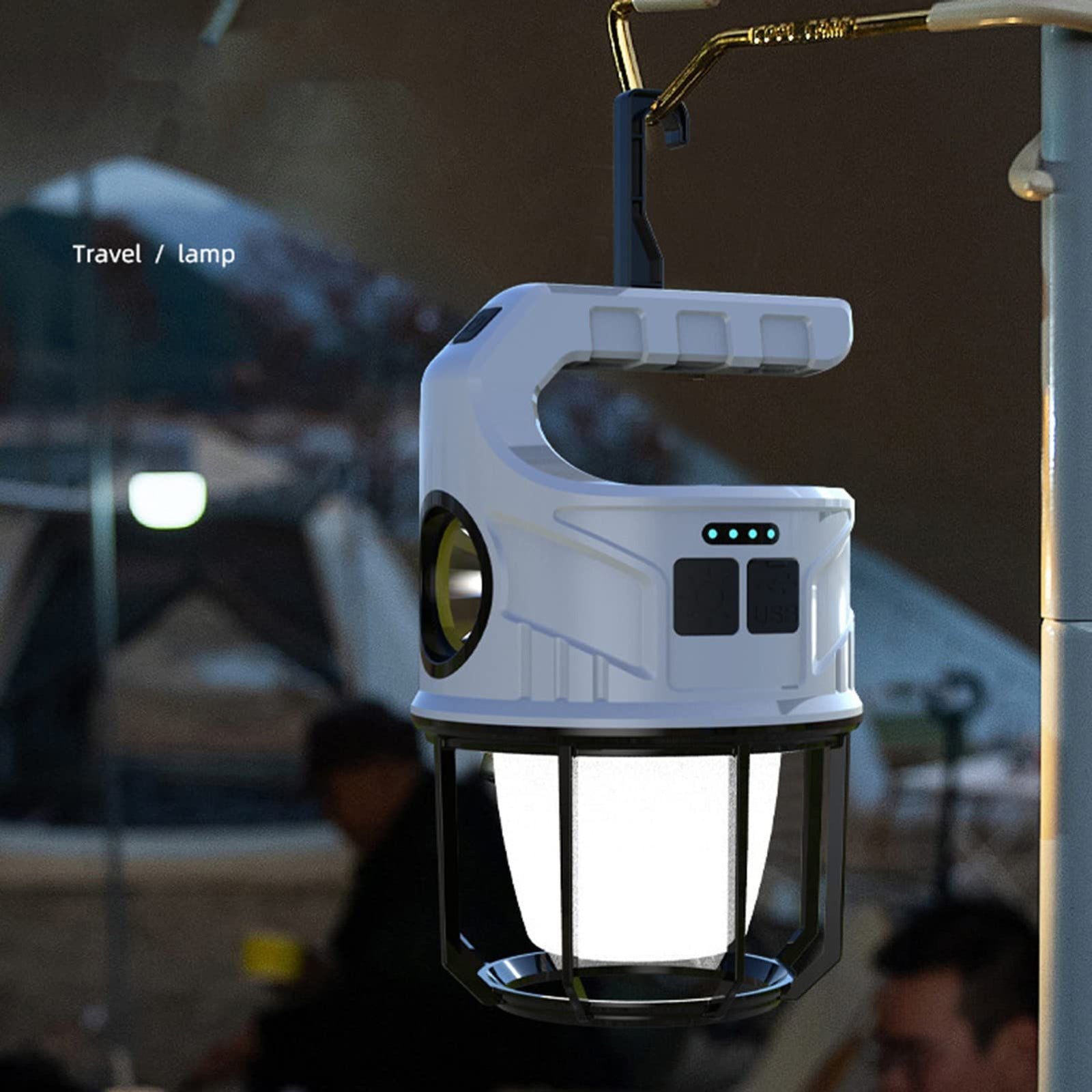 Solar Camping Lantern Rechargeable, Portable LED Lantern for Camping, solar lantern,Power Outagesdual light source
