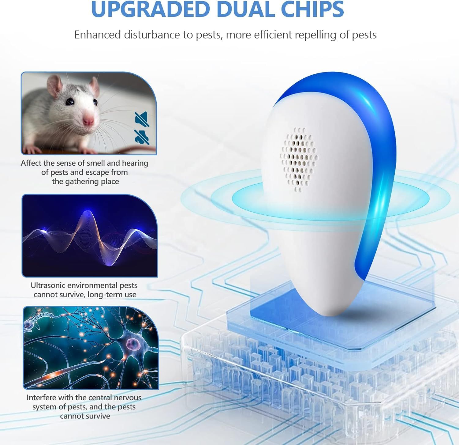 BEST ULTRASONIC PEST REPELLERS Ultrasonic Pest Repeller, Electronic Pest Repellent Plug inIndoor 6 Packs