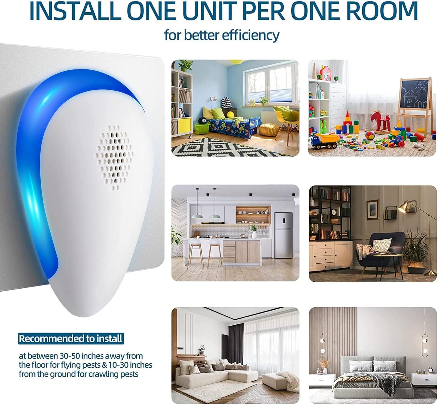 BEST ULTRASONIC PEST REPELLERS Ultrasonic Pest Repeller, Electronic Pest Repellent Plug inIndoor 6 Packs
