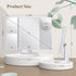 Lighted Makeup Mirror, Touch Control, Trifold Makeup Mirror, Dual Power Supply, Portable LED Makeup Mirror, Women Gift (White)
