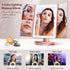 Lighted Makeup Mirror with 3 Color Lighting, Mirror with Extra Round 10X Magnifying Mirror,Dual Power Supply(Rose Gold)