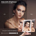 Lighted Makeup Mirror with 3 Color Lighting, Mirror with Extra Round 10X Magnifying Mirror,Dual Power Supply(Rose Gold)