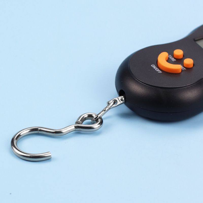 Portable Luggage Scale/Suitcase Scale Backlit LCD Display with Fishing Hanging Hook for Home Travel Outdoor Black