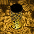 Solar Lanterns Outdoor Hanging Lantern Lights, Chrysanthemum Hollowed-Out Metal Decor Lantern, Waterproof LED Decorative Garden