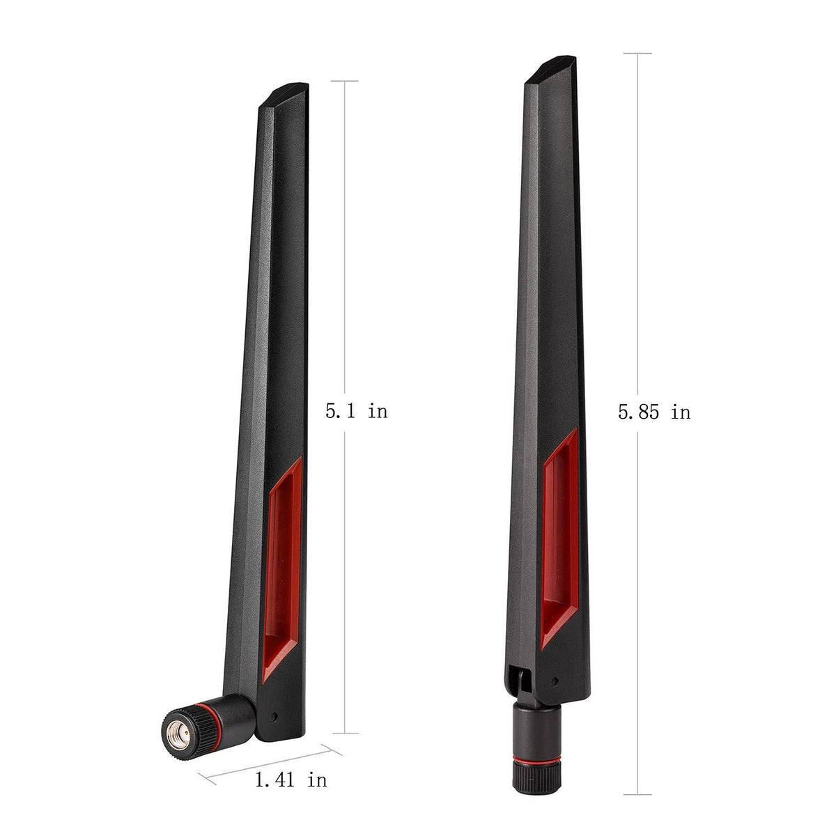 WiFi Antenna with RP-SMA Male Connector, 2.4GHz 5GHz 5.8GHz Dual Band Antenna Network Card USB Wireless Camera Router