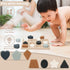 Toddlers Shape Silicone Puzzle Montessori Learning Shape Toy Board for Baby & Toddler Puzzles Toys Toddler Gifts