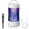 2-in-1 Indoor Electric Bug Zapper with Fan, Chargeable 1500V High Voltage Mosquitoes Killer with Hanger, Small Fly Insects Lamp