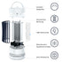 2-in-1 Indoor Electric Bug Zapper with Fan, Chargeable 1500V High Voltage Mosquitoes Killer with Hanger, Small Fly Insects Lamp